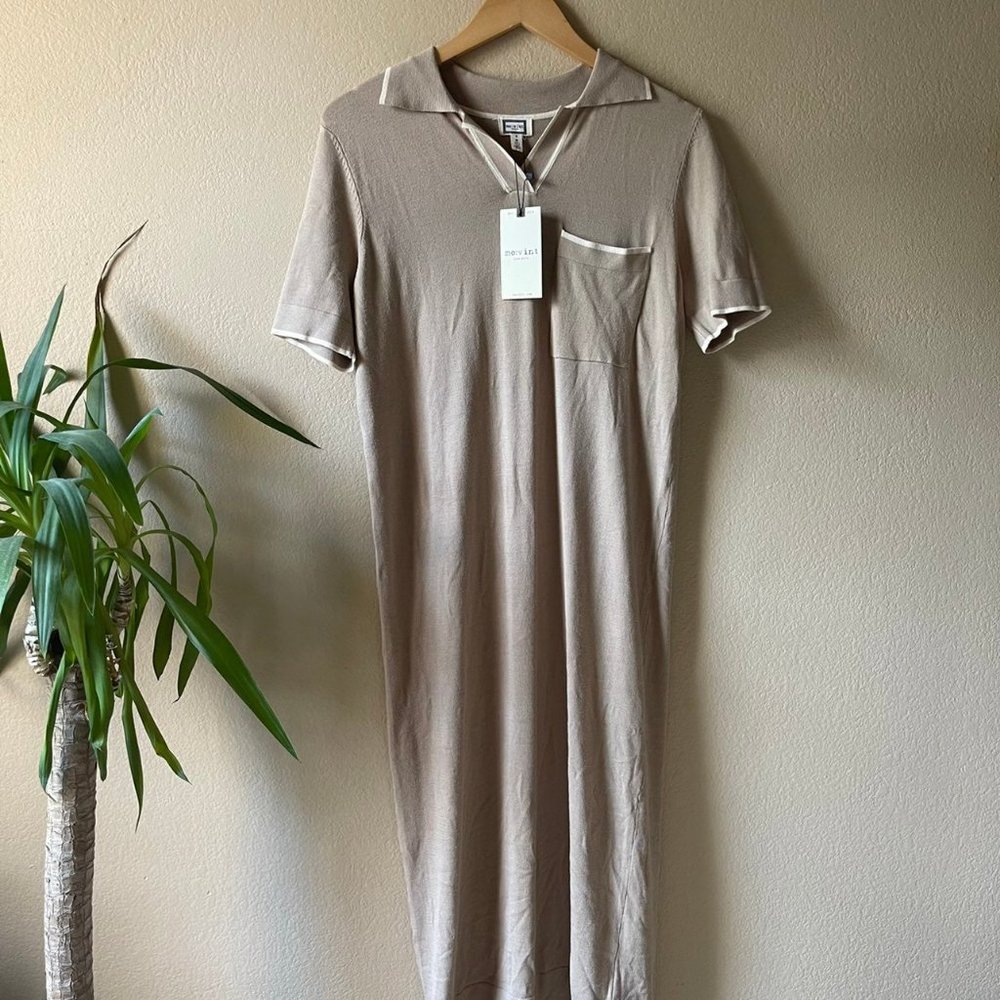 New Mo:vint Anthropologie Knit T-shirt Midi Dress L